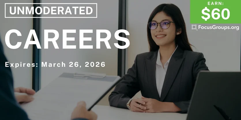 Research Study on Careers - $60 - $60 - 03/20/2026