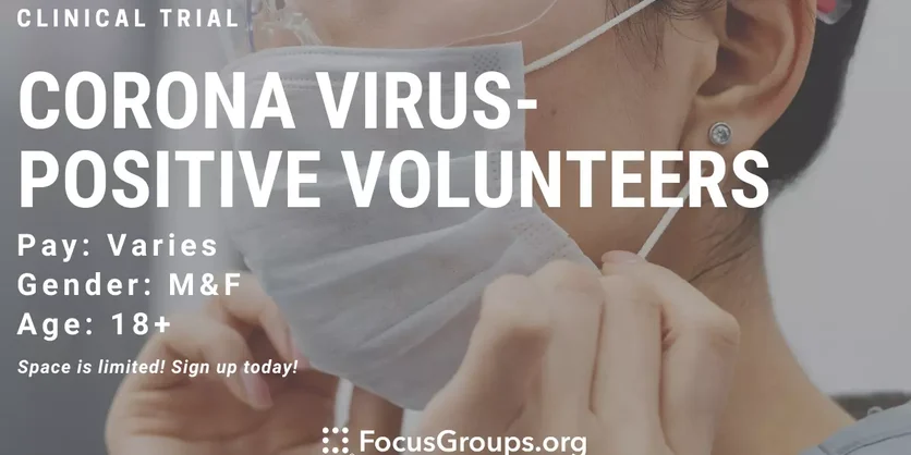 Coronavirus-positive volunteers needed - TBD - 10/07/2020