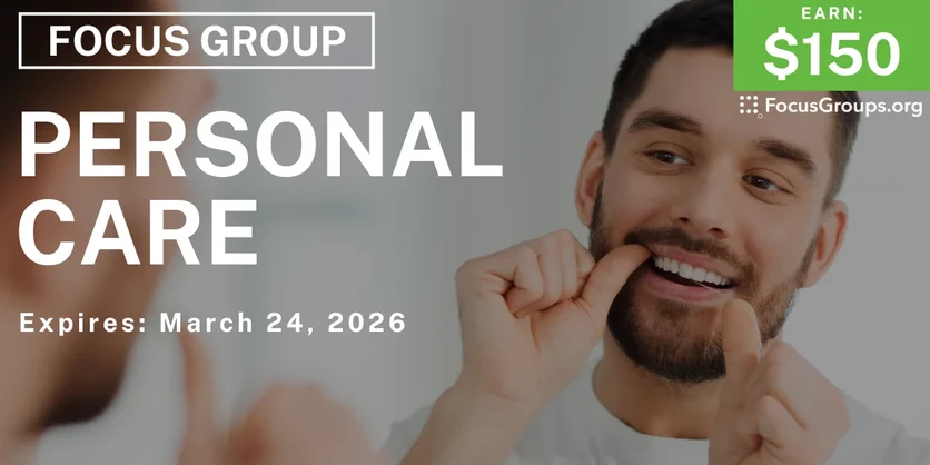 Personal Care Study for Men in Denver - $150 - $150 - 03/16/2026