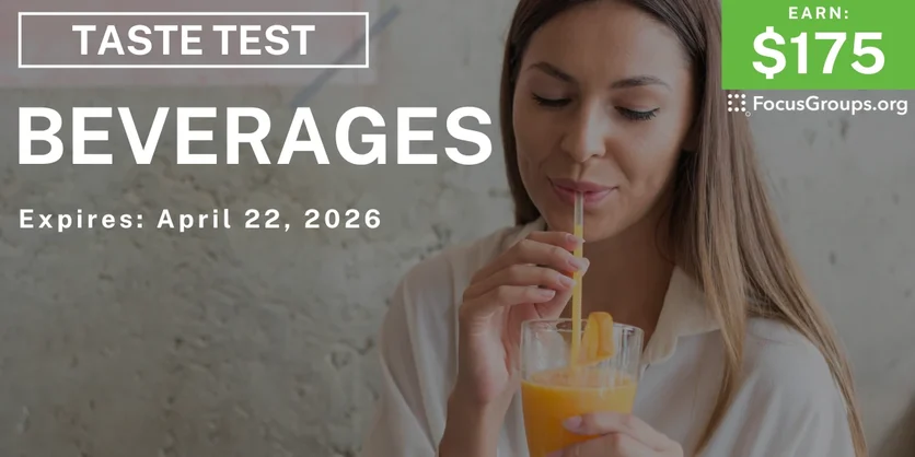 Taste Test in NYC on Beverages - $175 - $175 - 03/31/2026