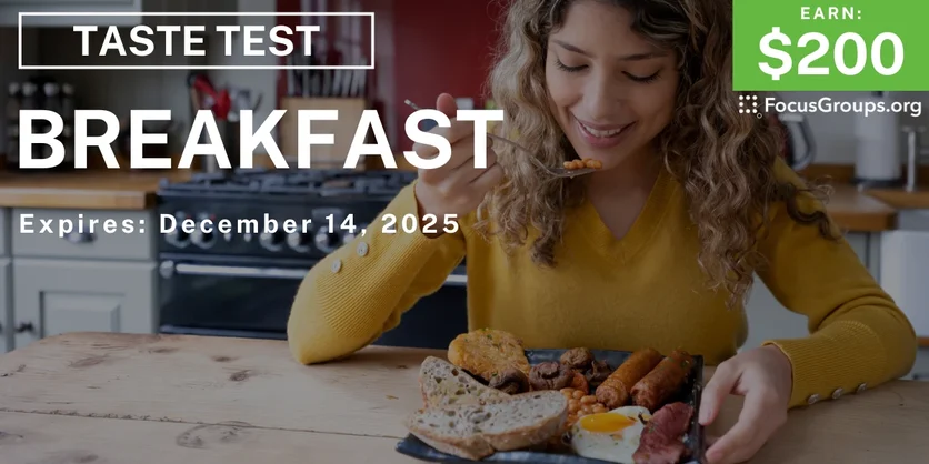 Taste Test in SF on Breakfast - $200 - $200 - 12/02/2025