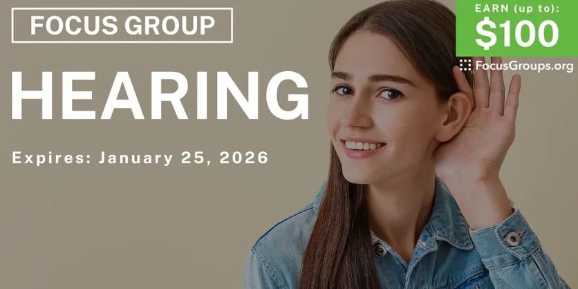 Focus Group in Nashville on Hearing - up to $100 - up to $100 - 01/13/2026