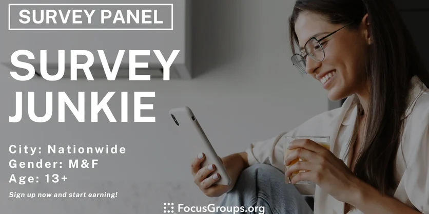 SurveyJunkie: Influence Brands & Get Paid - Varies - 04/10/2025