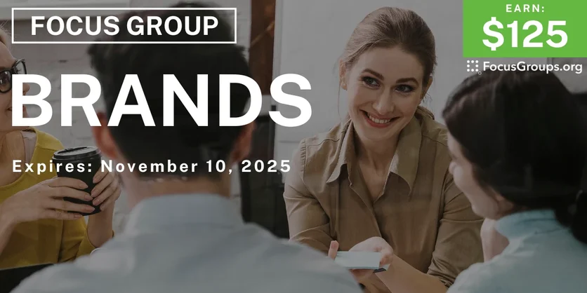 Focus Group in Louisville on Brands - $125 - $125 - 10/29/2025