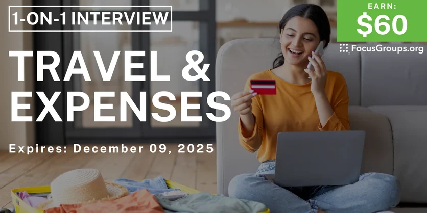 Research Study on Travel & Expenses - $60 - $60 - 11/26/2025