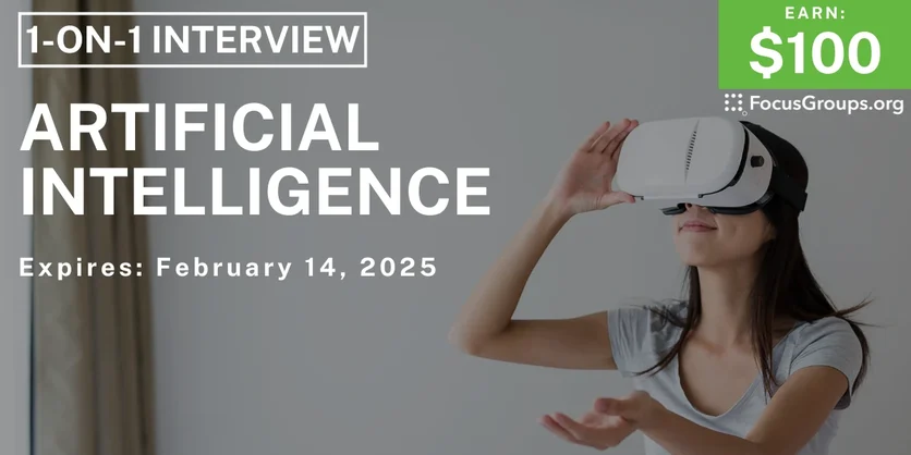 Research Study on Artificial Intelligence - $100 - 02/10/2025