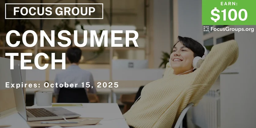 Focus Group in Seattle on Consumer Tech - $100 - $100 - 09/11/2025
