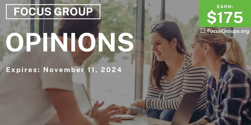 Focus Group in Charlotte on Opinions - $175 - 10/30/2024