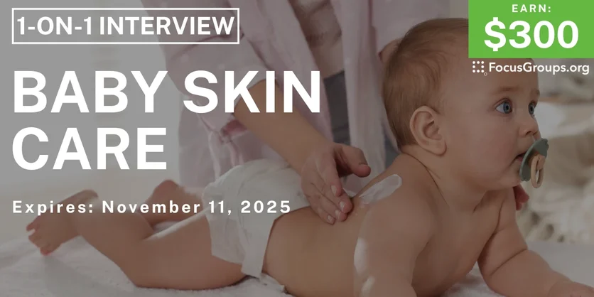 Research Study for Parents in Dallas on Baby Skin Care - $300 - $300 - 10/31/2025