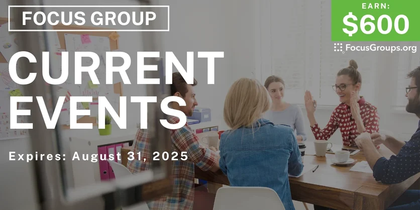 Focus Group in Denver on Current Events - $600 - $600 - 08/18/2025