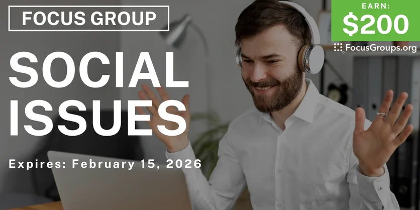 Focus Group in Tampa on Social Issues - $200 - $200 - 02/02/2026
