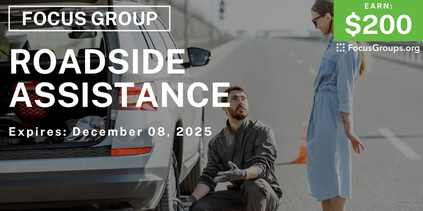 Focus Group in Phoenix on Roadside Assistance - $200 - $200 - 11/28/2025