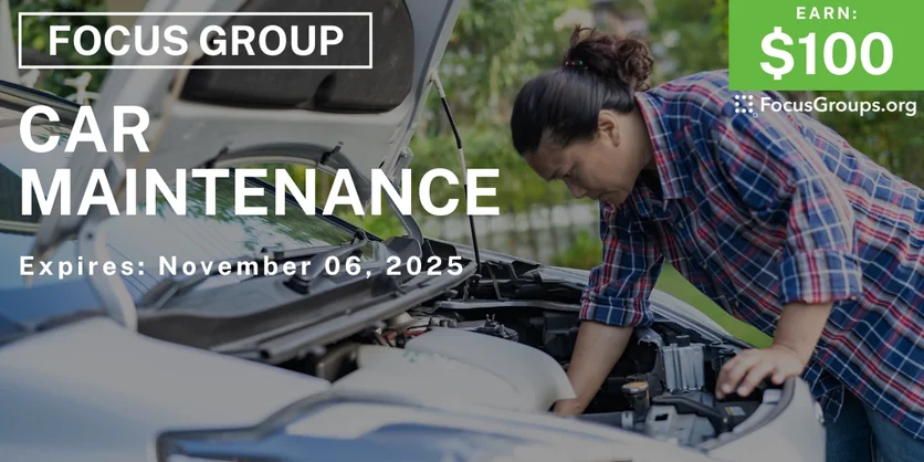 Research Study on Car Maintenance - $100 - $100 - 10/24/2025