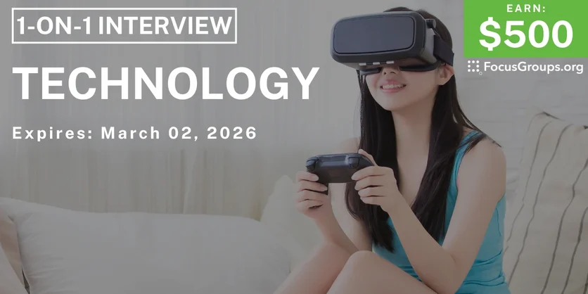 Research Study in Austin on Technology - $500 - $500 - 02/23/2026