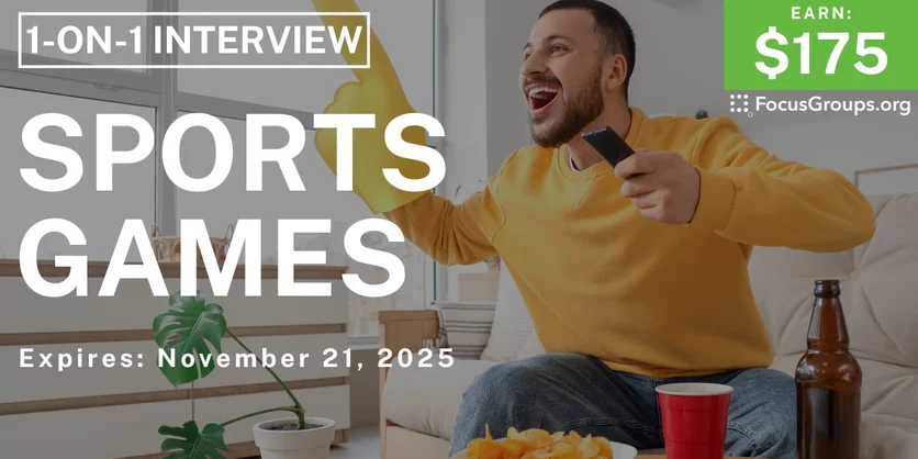 Research Study in Chicago on Sports Games - $175 - $175 - 11/12/2025