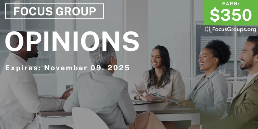 Focus Group in Charlotte on Opinions - $350 - $350 - 10/28/2025