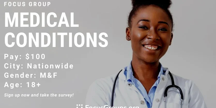 Focus Group for Adolescents on Medical Conditions - $100 - 07/30/2023