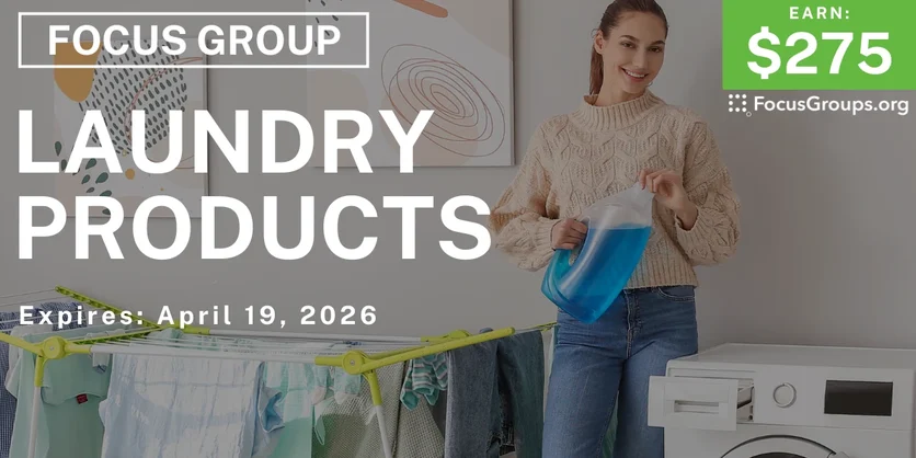 Laundry Products Study in Cincinnati - $275 - $275 - 03/31/2026