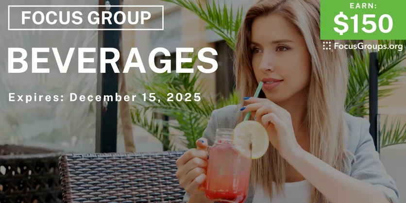 Focus Group in Tampa on Beverages - $150 - $150 - 12/03/2025