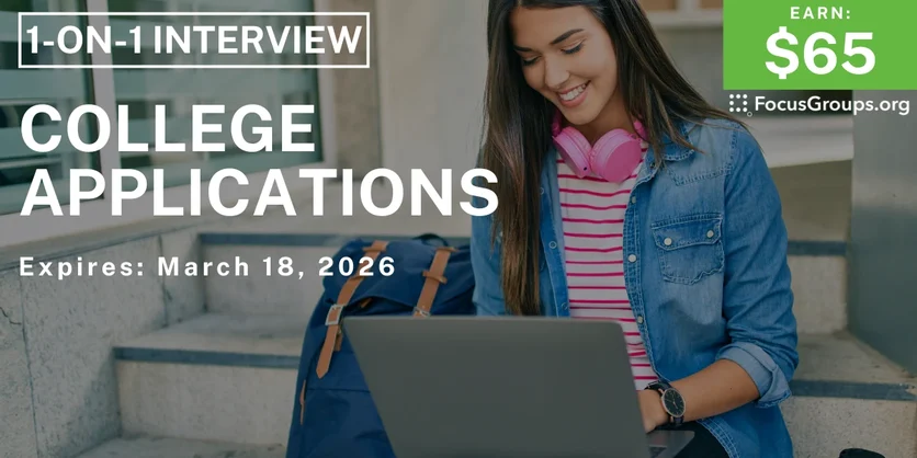 Research Study on College Applications - $65 - $65 - 03/10/2026