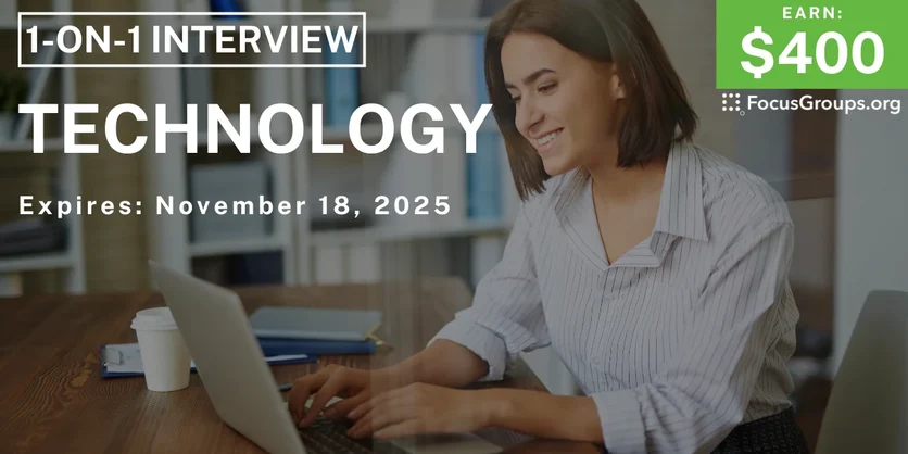 Research Study in Chicago on Technology - $400 - $400 - 11/12/2025