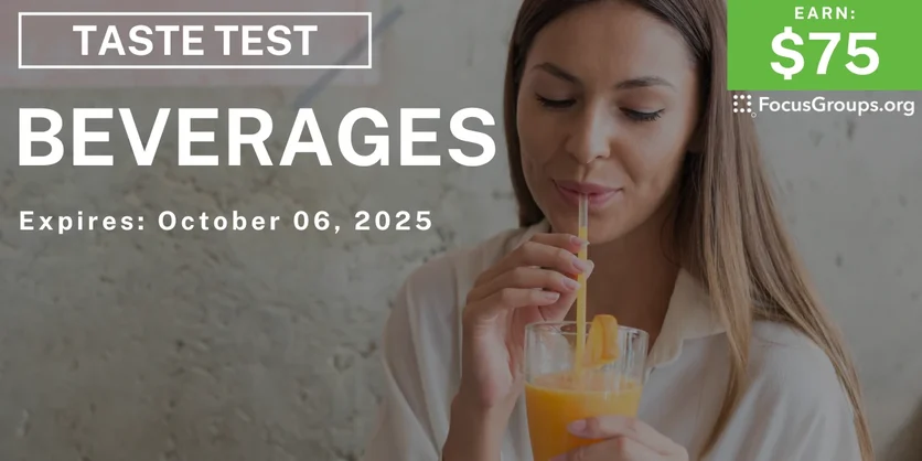 Taste Test in Philadelphia on Beverages - $75 - $75 - 09/24/2025