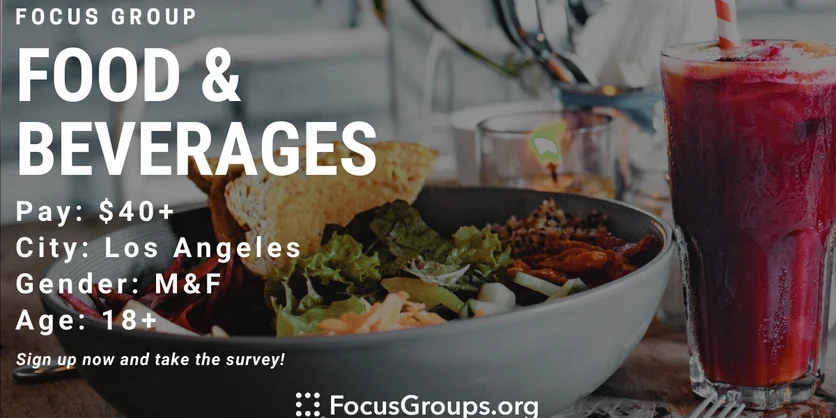 Taste Test on Food & Beverages in LA - $40 - $100 - 12/06/2021