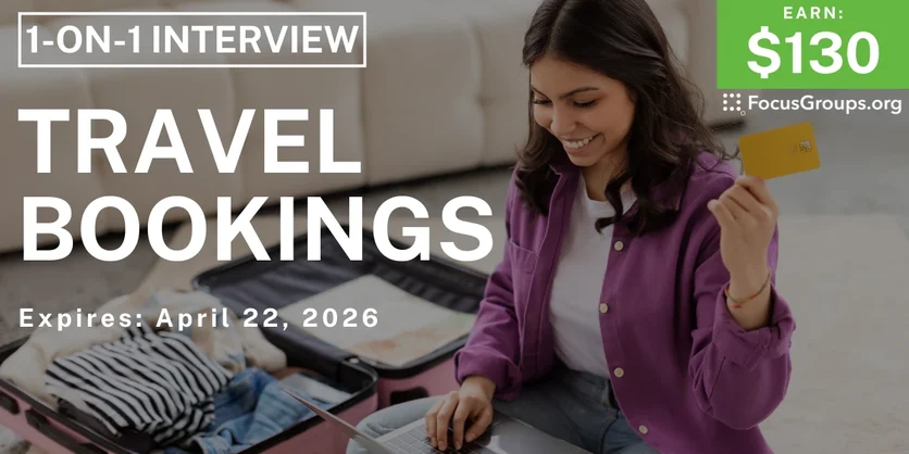 Research Study on Travel Bookings - $130 - $130 - 04/10/2026