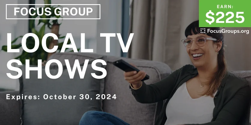 Focus Group in Buffalo on Local TV Shows - $225 - 09/12/2024