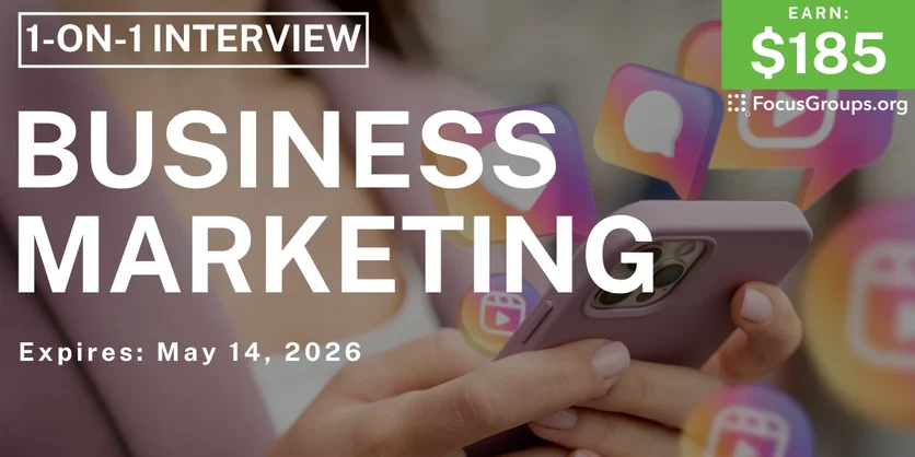 Research Study on Business Marketing - $185 - $185 - 05/11/2026