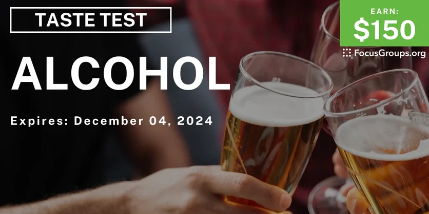 Taste Test in Denver on Alcohol - $150 - 10/21/2024