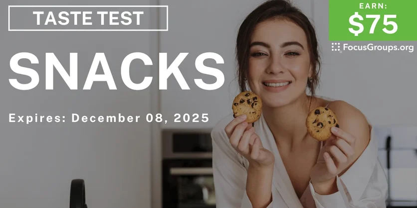 Taste Test in LA on Snacks - $75 - $75 - 11/18/2025
