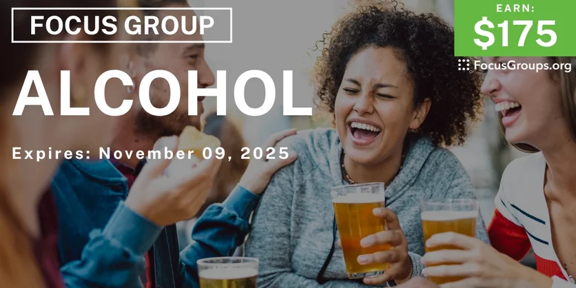 Focus Group in NYC on Alcohol - $175 - $175 - 10/28/2025