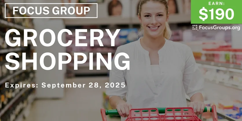 Focus Group in Boston on Grocery Shopping - $190 - $190 - 09/05/2025