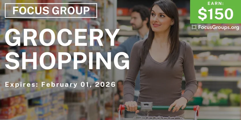 Focus Group in Nashville on Grocery Shopping - $150 - $150 - 01/20/2026