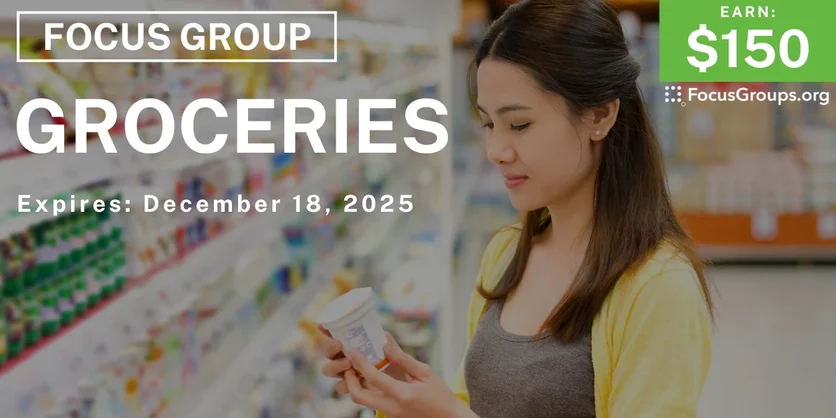 Research Study on Groceries - $150 - $150 - 12/04/2025