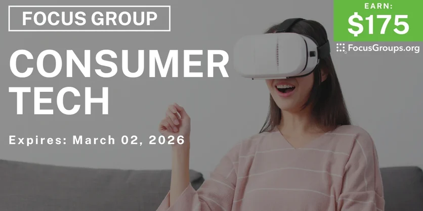Focus Group in Seattle on Consumer Tech  - $175 - $175 - 02/11/2026