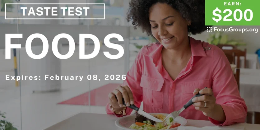 Taste Test in Chicago on Foods - $200 - $200 - 01/19/2026
