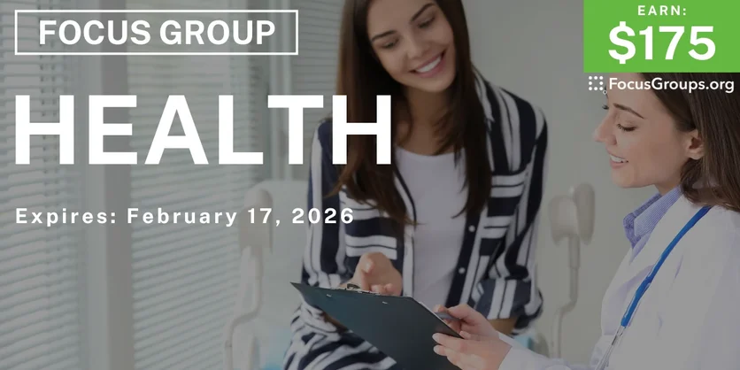 Research Study on Health - $175 - $175 - 01/28/2026