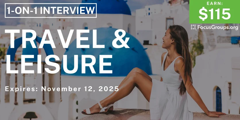 Research Study on Travel & Leisure - $115 - $115 - 10/29/2025