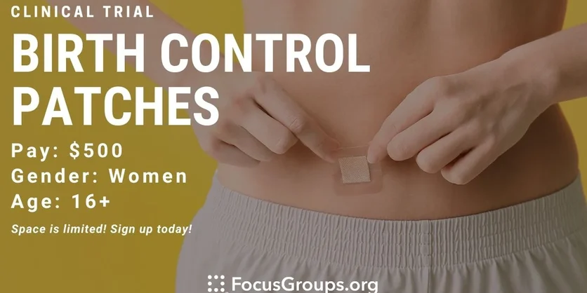 Clinical Trial for Women on Birth Control Patches in Atlanta - $500 - 05/19/2022