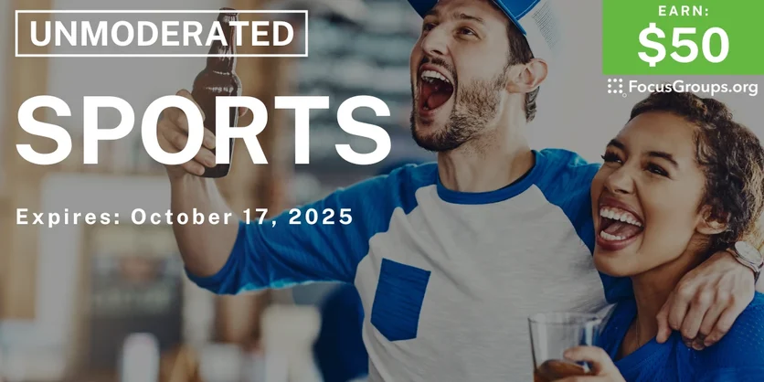 Research Study on Sports - $50 - $50 - 10/16/2025