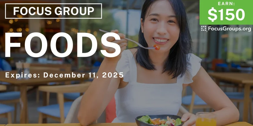 Food Research Study - $150 - $150 - 12/08/2025