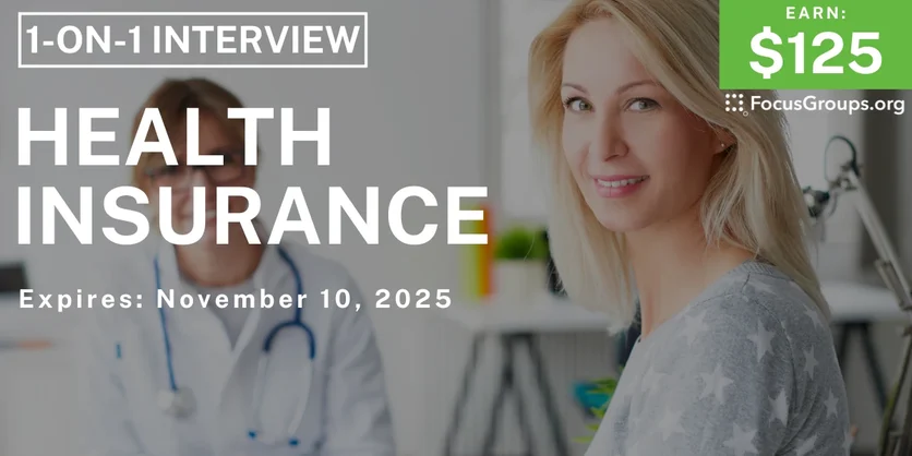 Research Study on Health Insurance - $125 - $125 - 10/27/2025