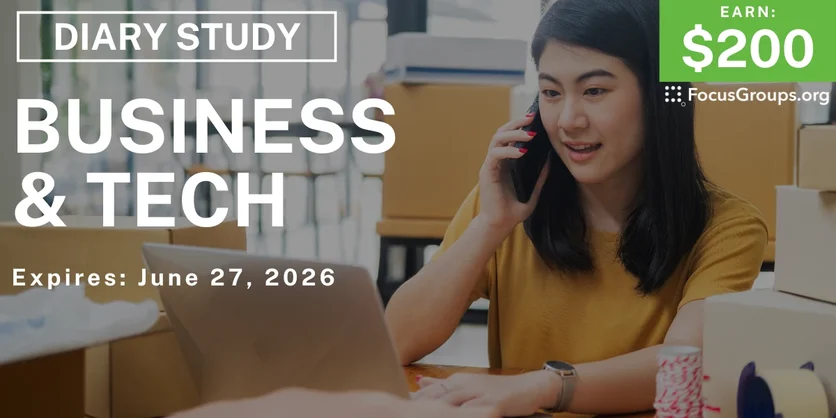 Research Study on Business & Tech - $200 - $200 - 06/15/2026