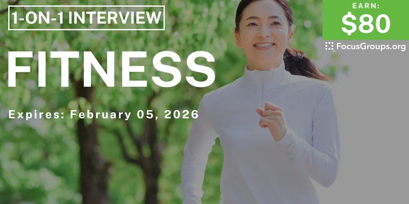 Research Study on Fitness - $80 - $80 - 02/03/2026