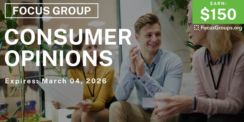 Focus Group in Seattle on Consumer Opinions - $150 - $150 - 02/16/2026