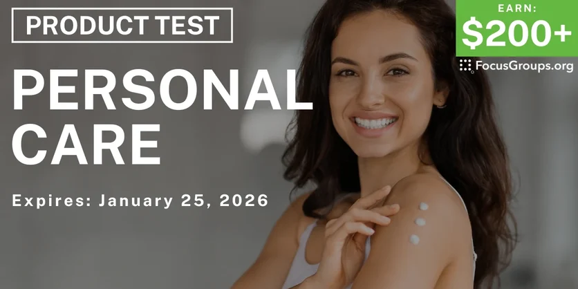 Tampa Personal Care Product Test for Women - $200+ - $200+ - 01/13/2026