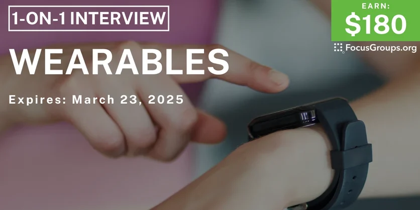 Research Study in SF on Wearables - $180 - 03/11/2025