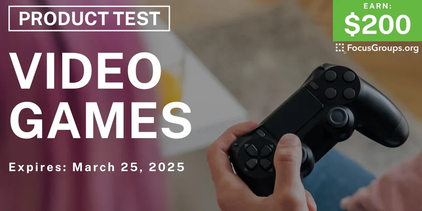 Product Test in NYC on Video Games - $200 - 03/06/2025